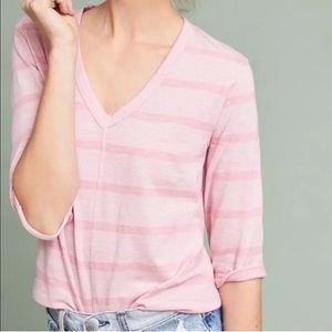 Anthropologie Left of Center Pink Shirt